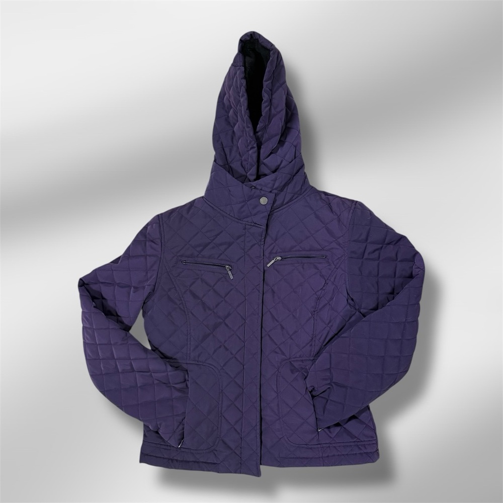 Calvin Klein Deep Purple Hooded Jacket - Picture 1 of 6